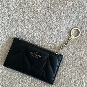 Kate Spade Quilted Black Wallet with Keychain